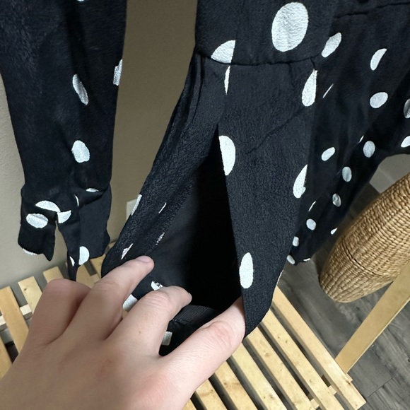ZARA SHOULDER PADS POLKA DOT JUMPSUIT - Picture 9 of 10